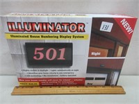 ILLUMINATED HOUSE NUMBERING DISPLAY SYSTEM