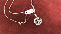 sterling silver 18 inch necklace with pendant