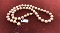 pearl necklace with 14k gold clasp