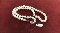 pearl necklace with 14k gold clasp