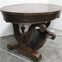 Antique Empire Revival  Oval Parlor Table