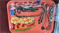 An assorted tray lot of jewelry