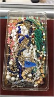 Large box lot of assorted necklaces