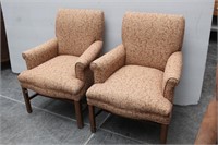 (2) Upholstered Club Armchairs