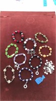 Collection of beaded bracelets