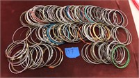Collection of (150) bangle bracelets