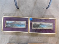 PAIR OF LAKE SCENES, OIL ON CANVAS BY CK OWENS