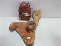 ASSORTED PIECES OF LEATHER WORK