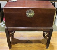 Small Table Top Felt Lined Chest