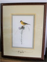 P Buckley Moss Bird Print - Matted & Framed