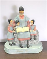 2002 P Buckley Moss Figurine "Reading to My Girls"
