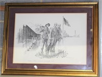 Signed/Framed Vietnam Veterans Memorial Print