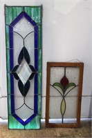 2 Stained Glass Wall Hangings