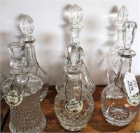 Group of Spirit Decanters