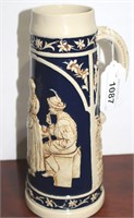 Tall Stein Stamped  11" Tall