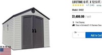LIFETIME 8 FT. X 12.5 FT. OUTDOOR STORAGE SHED