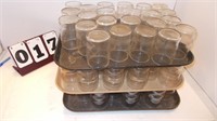 3 Trays of Water Glasses