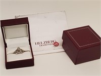Helzbergs 1/10Ct TW Diamond Sterl Claddagh Ring