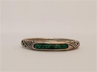 .925 Sterling Silver Turquoise Band