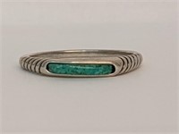 .925 Sterling Silver Turquoise Band
