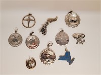 All for One Lot of Various .925 Pendants/Charms