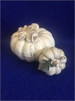 Fall Ceramic White Pumpkins