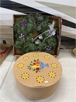 Cheese Box And Holiday Wreath