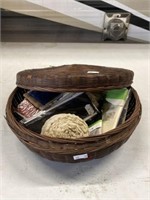 Sewing Basket And Contents
