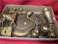 Brass Figurines, Plates, Bells