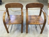 2 - Wooden Childs Chairs