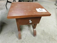 Small wooden night stand with one drawer,