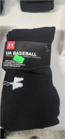 2 pair Under Armour  black baseball socks