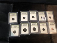 9 New World Pirate Slabed coins 1400-1600 AD