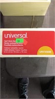 Universal self-stick notes 
3x3in 
1800 sheets