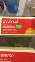 Universal self-stick notes
3x3in 
1800 sheet
