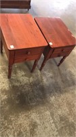Two side tables w drawers