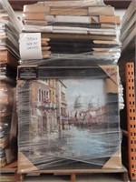 Pallet of 35 Assorted 30x30 frames with Artwork