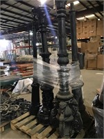 *AS IS* Cast Iron Lamp Posts Group of 4