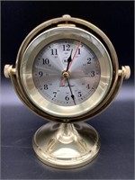 Seth Thomas Solid Brass Schooner Desk Clock