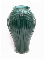 Large Jungle Green Art Deco-Nouveau Vase