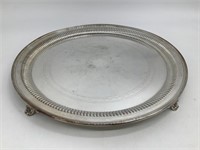 Silver Plate Footed Serving Tray