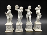 Set of 4 Hutschenreuther Porcelain Cherub Figures