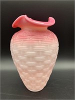 Ltd. Fenton-Rosalene Basket Weave Vase