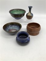 5pc Handmade Pottery