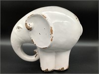 Large Pottery Glazed Elephant