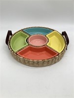 Colorful Divided Relish Tray Server