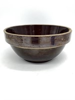 Antique Glazed Pottery Mixing Bowl