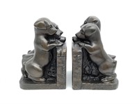 Vintage Pair of Three Puppies Book Ends