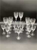 Vintage Cut Crystal Glassware Set