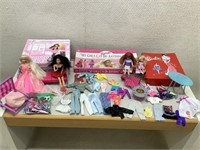 Lot of Barbie Dolls, Accessories and Game